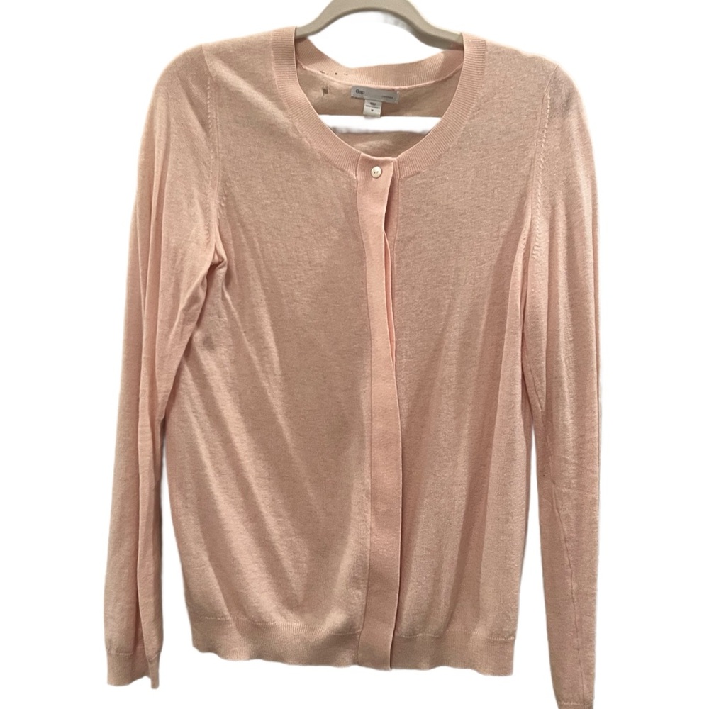GAP Women’s Soft Pink Button-Up Cashmere Cardigan Size Medium